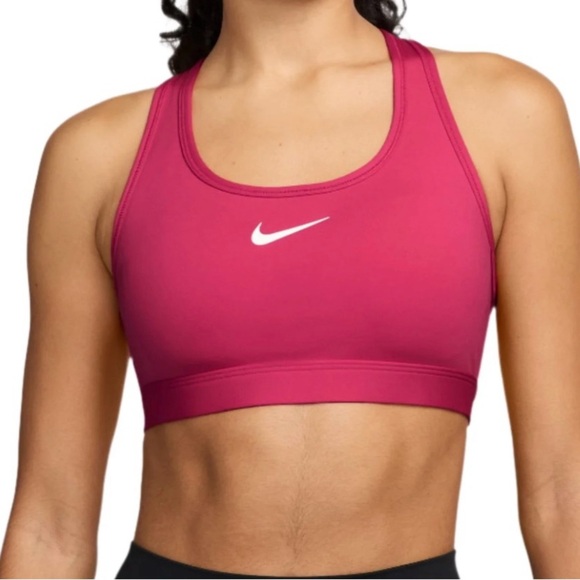 NIKE Dri-Fit Swoosh Active Racerback Sports Bra - Picture 1 of 7